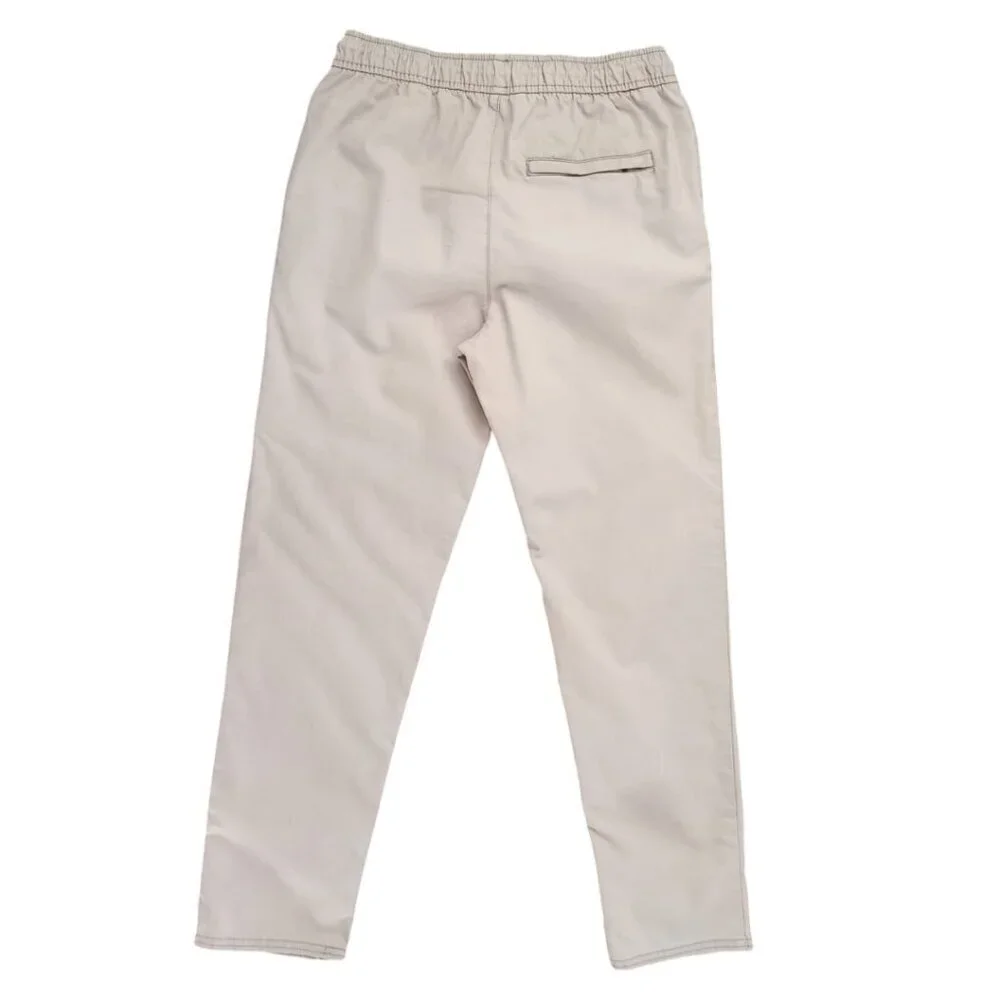 Old Navy Boys Size 10-12 Tech Pants - Light beige - Built-In Flex, Tapered Fit